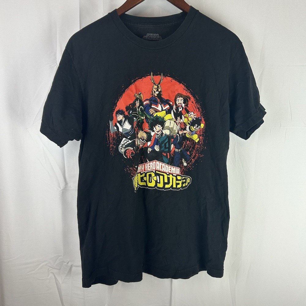 My Hero Academia Funimation Cotton T-Shirt Mens‎ Large Black *Flaw